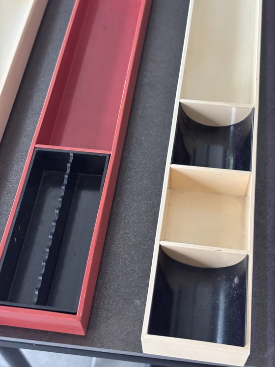 Image 1 of Lot de 3 organiser de bureau Kartell modèle 4643 du designer Pio Manzu