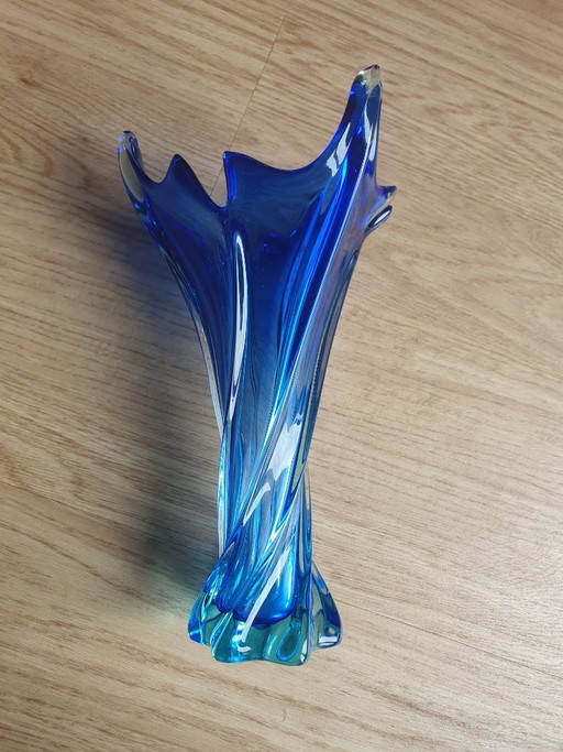 Murano vase blue