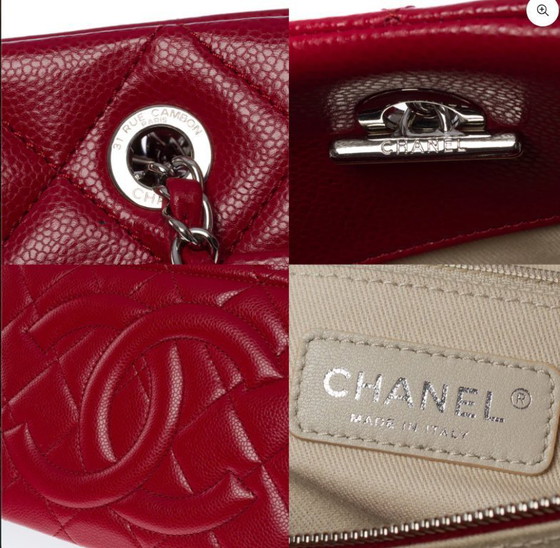 Image 1 of Borsa CHANEL in cuoio rosso - 101058