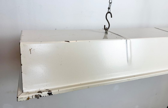 Image 1 of Tube lumineux suspendu industriel beige de la marque Famor, années 1970