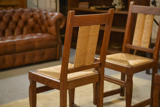 Lot de 6 chaises brutalistes des années 1950. – Chaises de salle à manger (photo 12 of 14)