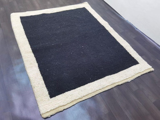 Large Authentic Handmade Black Berber Rug 3/4 M – Ahrend, Rugs & carpets, Wool (photo 5 of 7)