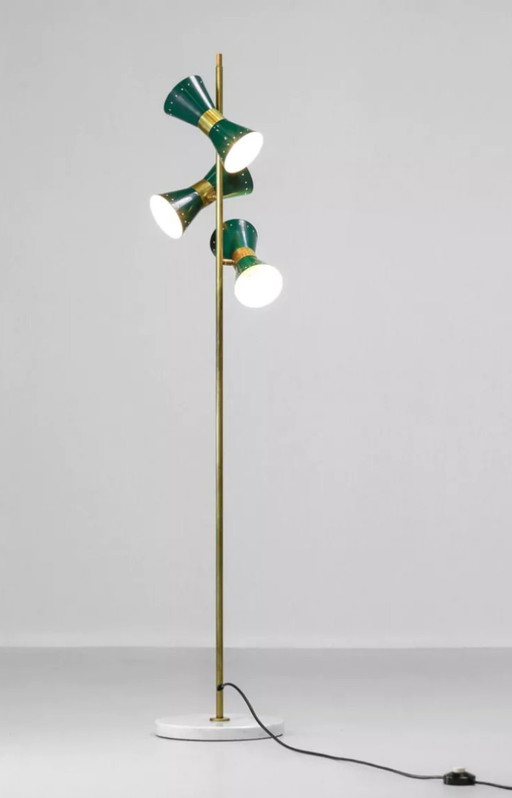 Lampadaire diabolo vert