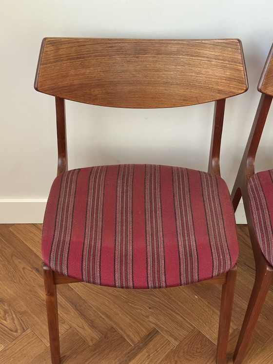 Image 1 of Set 6 vintage stoelen Deens Design jaren 50/60