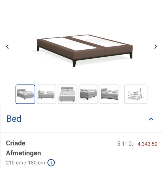 Auping Criade Boxspring 180 X 210 Cm – Tweepersoonsbedden, Metal (photo 5 of 5)