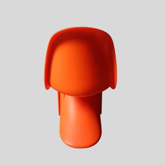 Image 1 of Juego de 4 sillas estilo Panton color naranja