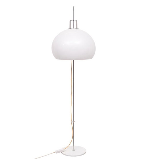 Vloerlamp "Lucerna" van verchroomd staal, ontworpen door Harvey Guzzini voor Meblo in de jaren 60. (photo 2 of 40)