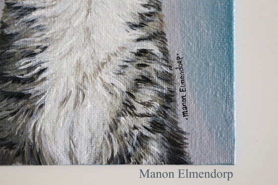 Image 1 of Original Hand-Painted Cat Portrait 18 x 13 cm Art