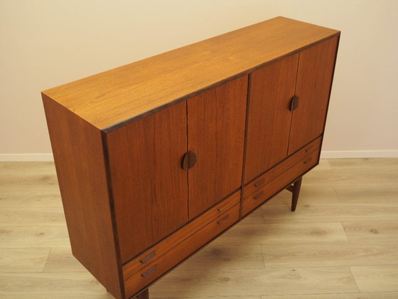 Image 1 of Teak highboard, Danish design, 1960s, made in Denmark