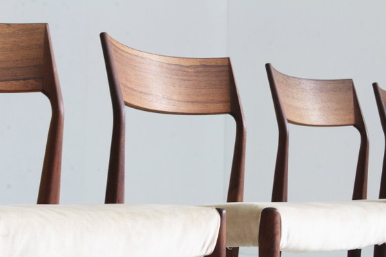 Image 1 of Ensemble de 4 chaises de salle à manger Fristho vintage milieu du siècle