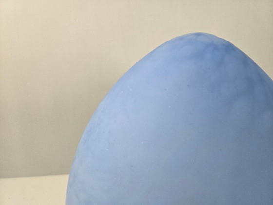 Image 1 of Lampada da tavolo vintage a forma di uovo, anni '70-'80, vetreria Vianne, anni '70-'80