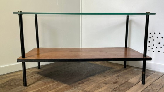 1960 Double-Tier Coffee Table – Saint Gobain, Brass, Metal (photo 21 of 31)