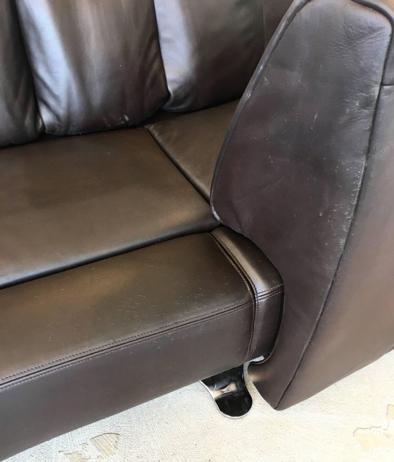 Image 1 of Model DS-1064 Brown Leather Landscape Sofa by Hugo de Ruiter for de Sede, 2008