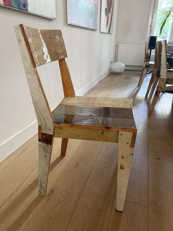 8 Piet Hein Eek Eetkamerstoelen – Wood (photo 5 of 5)