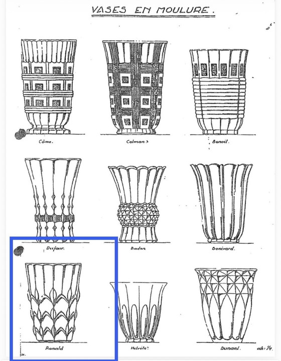 Image 1 of Val Saint Lambert – “Ronald” Vase | Art Deco  | 1935 