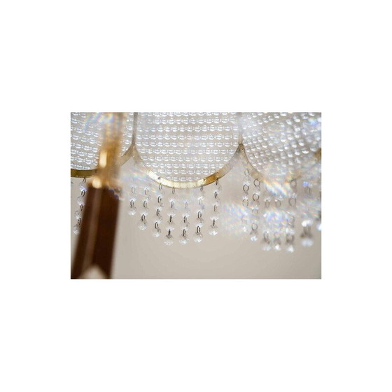 Image 1 of Vintage table lamp in metal and crystal by Nara gaufré, Italy