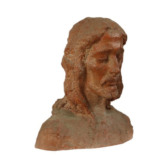 Image 1 of Buste abstrait en terre cuite du Christ