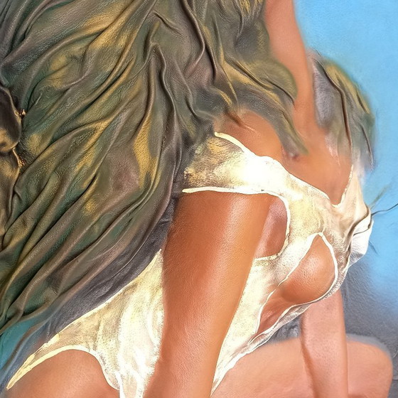 Image 1 of Embossed leather painting