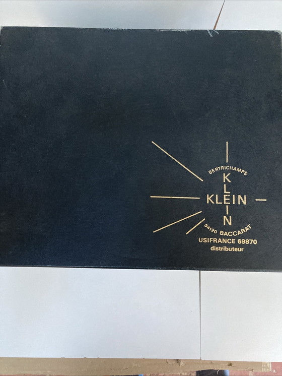 Image 1 of Grote BACCARAT handgeslepen kristallen koeler van VALERY KLEIN, nieuw in originele vintage doos