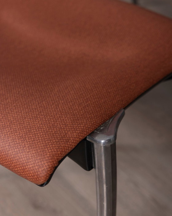 Image 1 of Set di 5 sedie vintage "Coro" degli anni '80, disegnate da Luigi Origlia per Origlia Italy.