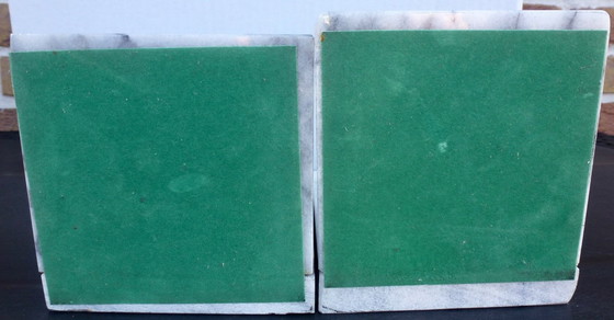 Image 1 of Vintage marmeren Boekensteunen (2)