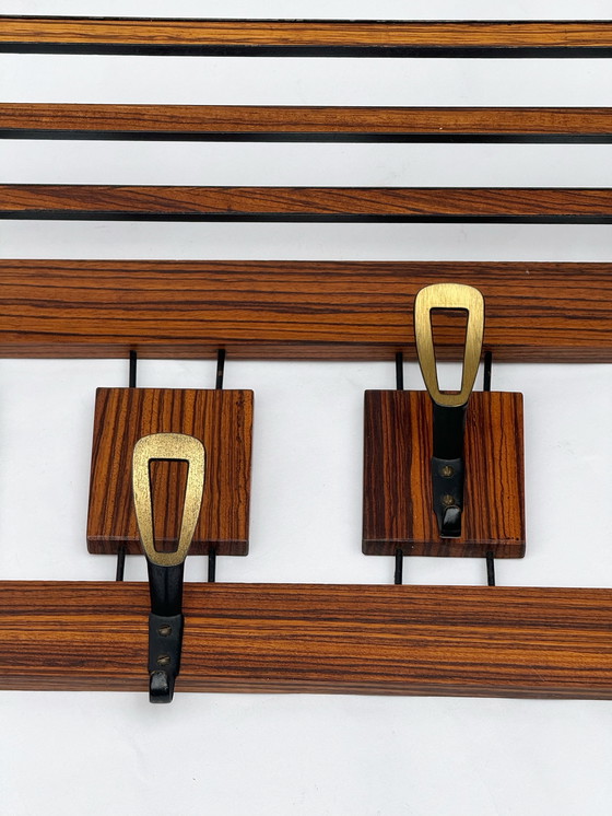 Image 1 of Appendiabiti vintage olandese BroVorm Haarlem in teak, stile Mid-Century Modern (MCM).