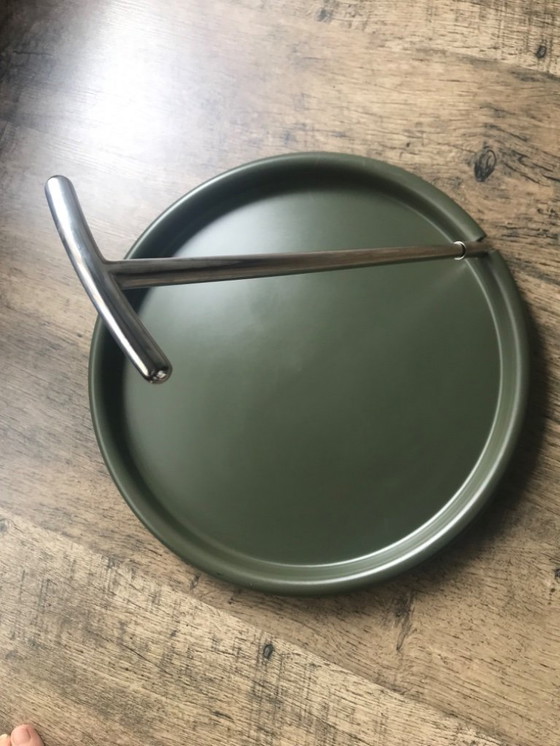 Image 1 of Vassoio Royal VKB di Gijs Bakker, design olandese, color kaki