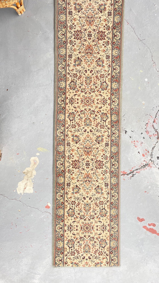 Image 1 of Tapis de couloir Beige Gris-Bleu vintage