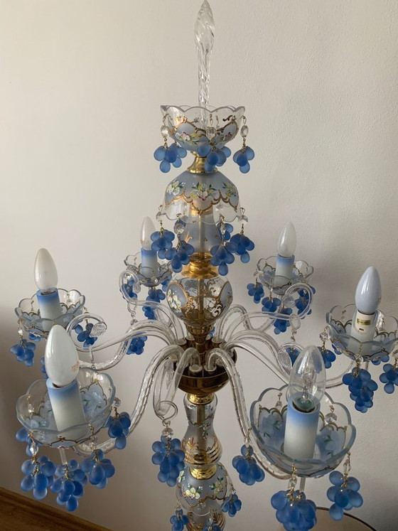RARA COPPIA DI LAMPADE DA TERRA IN VETRO ARTE CECA – ŽELEZNOBRODSKÉ SKLO – DECORATE A MANO – Glass, Gold (photo 4 of 11)