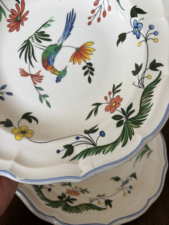 29-Piece Gien Oiseaux de Paradis Vintage Tableware Collection – France – Crockery, Porcelain (photo 6 of 15)