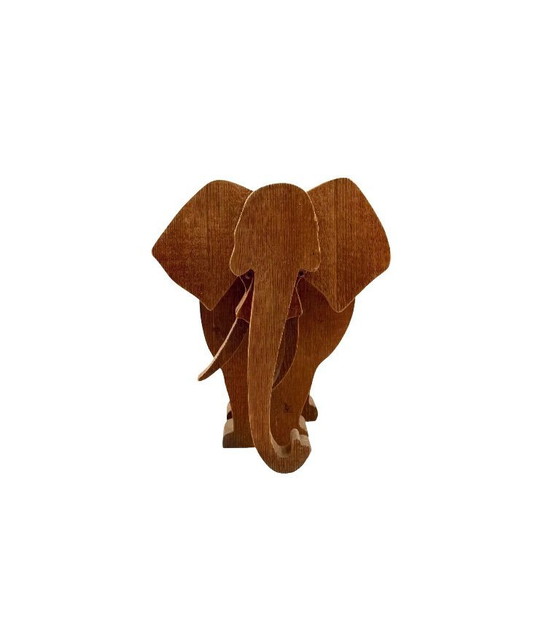 Image 1 of Bottega Michelangeli, Elephant wood sculpture, Orvieto Italy 1970s