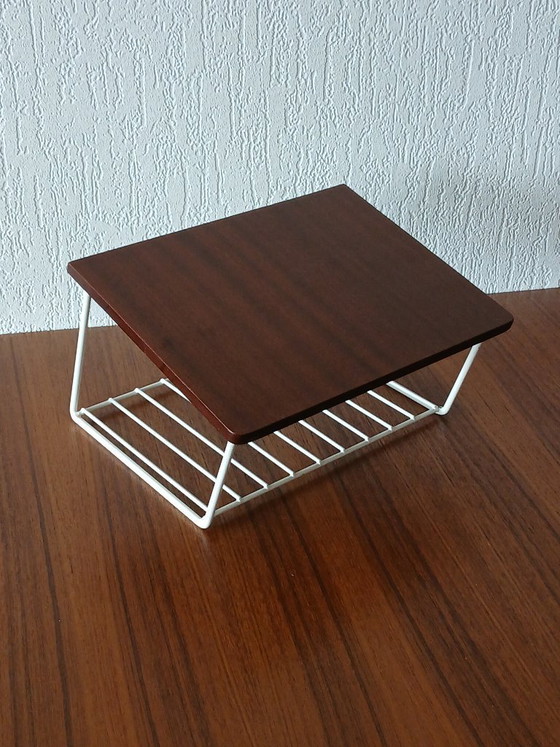 Image 1 of Telefoon tafeltje / wandtafeltje – Zweeds – Teak -  Vintage