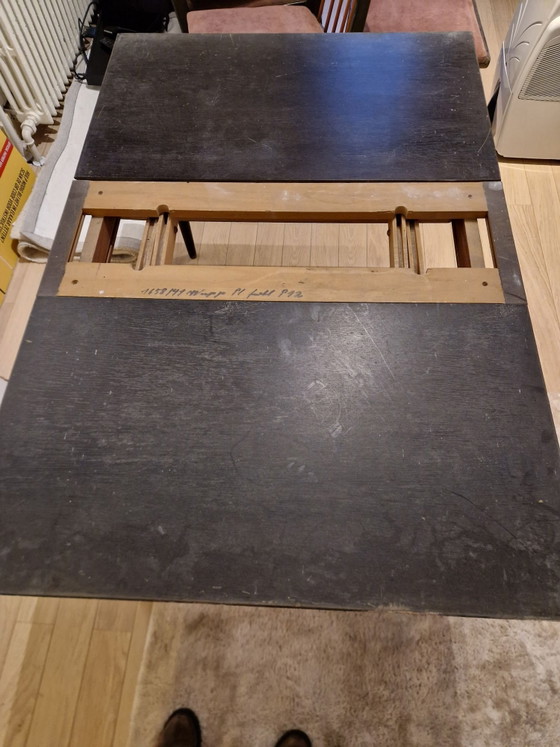 Tavolo da pranzo allungabile Lübke con sedie, Set da pranzo, Tessile, Legno, Nero (foto 4 di 7)