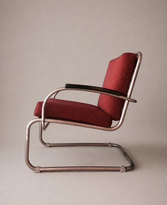 Image 1 of Zeldzame Gispen fauteuil VI-A-138 uit 1931