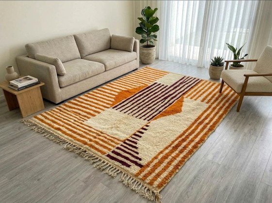 Tapis berbère à motifs géométriques en laine 200/280cm – Wool (photo 3 of 7)