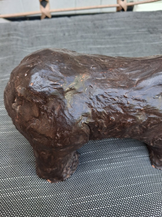 Scultura Ippopotamo in Terracotta Patinata – Sculture, Ceramica (photo 8 of 10)