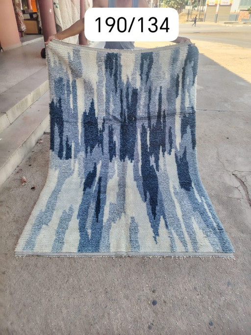 Handgeknoopt Berber kleed wol 190x134cm