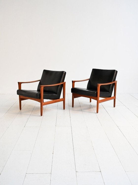 Image 1 of “Oslo” armchairs by Inge Andersson for Bröderna Anderssons, 1960s