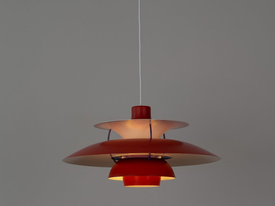 Suspension PH 5 vintage danoise de Poul Henningsen, Louis Poulsen, 1958 – Aluminium (photo 2 of 13)