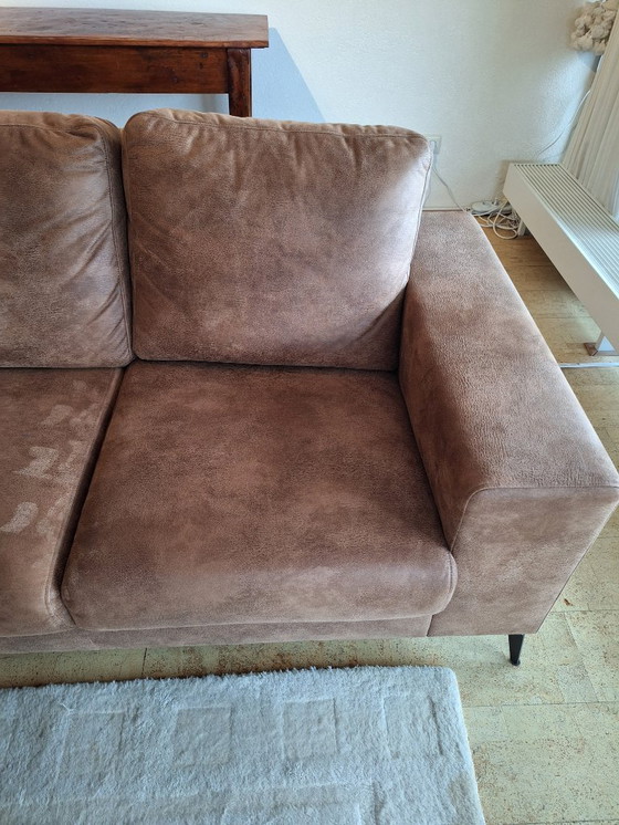 Image 1 of Wunderschönes großes 4-Sitzer-Sofa in Braun/Cognac