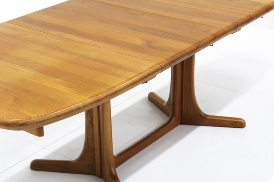 Image 1 of Vintage Danish Oval Extendable Dining Table Solid Teak