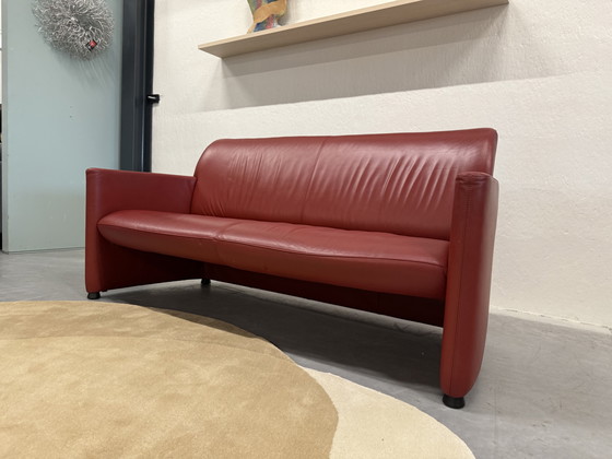 Image 1 of Leolux Quantissimo Sofa Red Leather