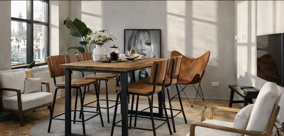 Image 1 of Eettafel ha incontrato 4 eetstoelen van Eijerkamp