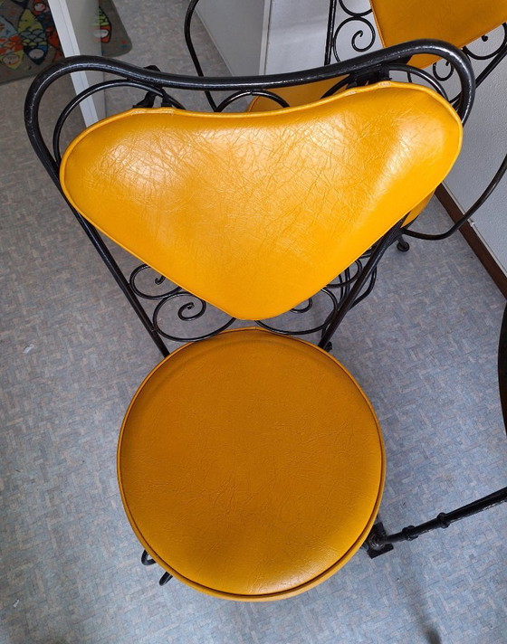 Set da pranzo vintage in ferro battuto per interni ed esterni – Set da giardino, Metallo (photo 11 of 14)