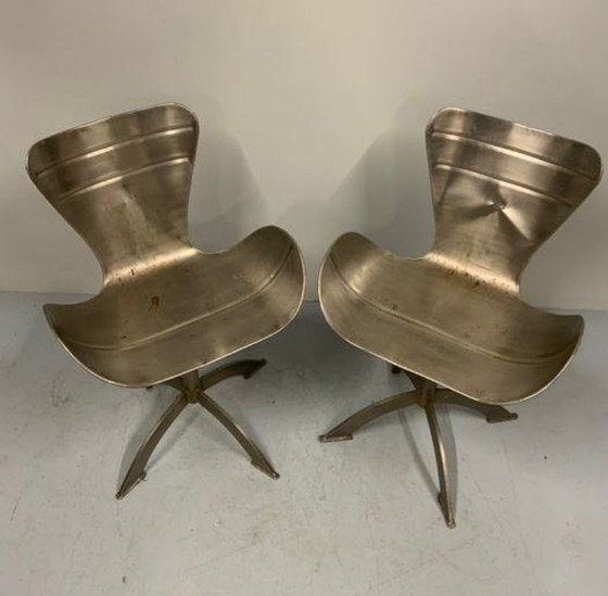 Image 1 of 2 sedie dal design in acciaio super cool