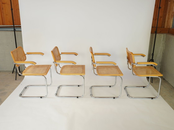 Image 1 of Stijl B64 eetkamerstoelen van Marcel Breuer, set van 4