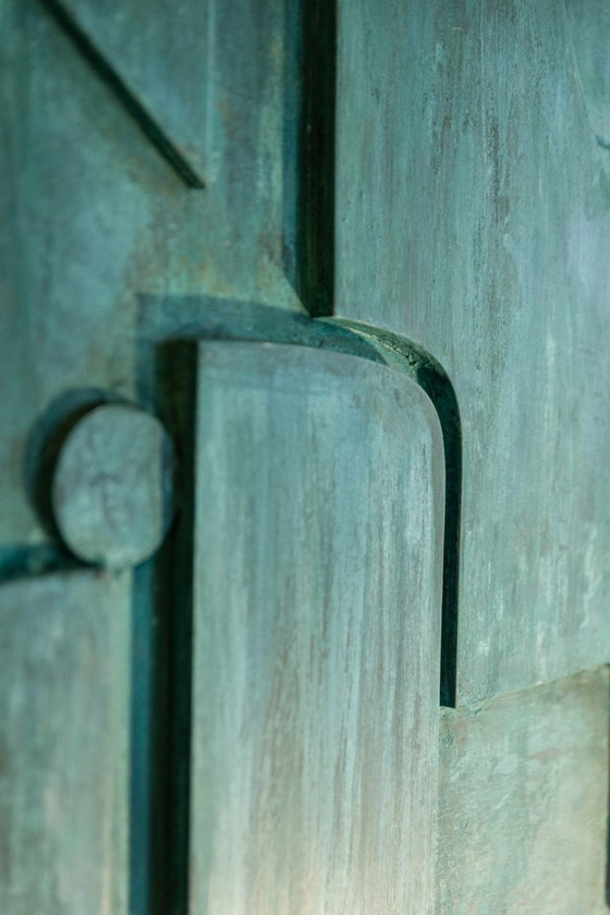 Image 1 of Victory of Segonzac. Carved and coppered triptych panel. Contemporary
