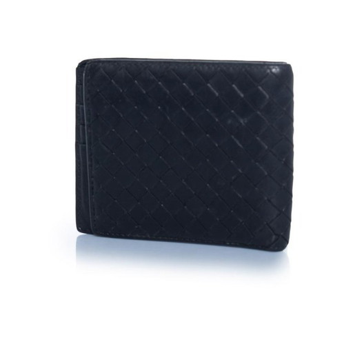 Bottega Veneta, intrecciato leather wallet in black