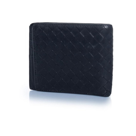 Image 1 of Bottega Veneta, intrecciato leather wallet in black