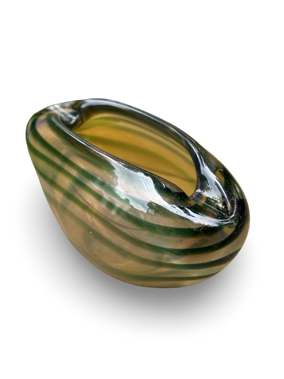 Image 1 of Vintage Serica Swivel Vase Model 4 Floris Meydam 1953 Royal Leerdam Glass Art Design Retro Unique